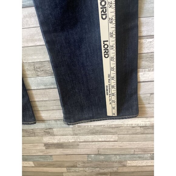 7 for all mankind women’s jeans Bootcut rinestone pockets dark wash size 28 - Picture 9 of 9